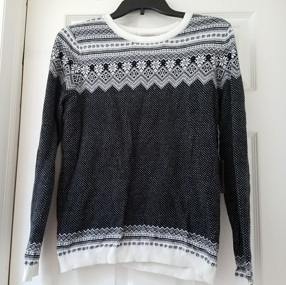 Nordic Fair Isle Holiday Winter top - Picture 1 of 6